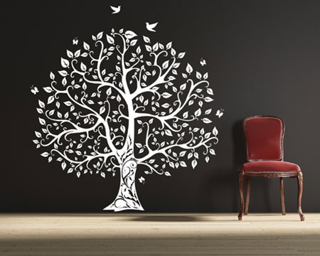 Wall  Ideas on Vinyl Tree Wall Decal   Arts  Crafts And Design Finds