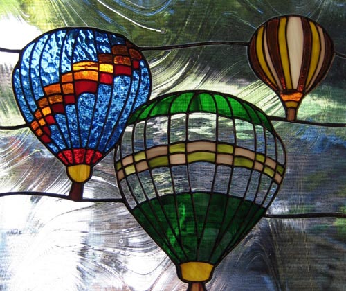 Hot Air Balloon Suncatcher Stained Glass Pattern PDF Digital Download