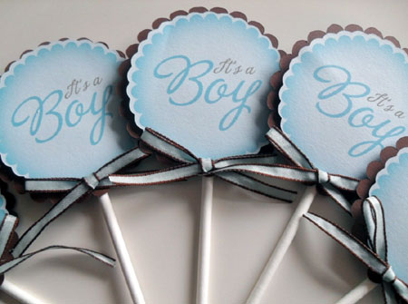 It's A Boy Baby Shower Cupcake Toppers | Arts, Crafts and Design Finds
