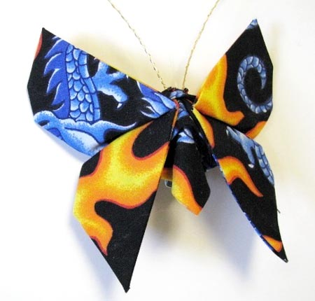 How To Origami Butterfly. Fabric Origami Butterfly