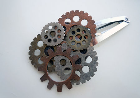 Steampunk Gear Barrette