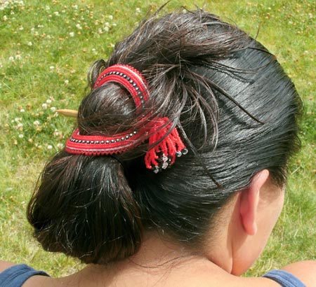 Beaded Barrette And Hair Stick