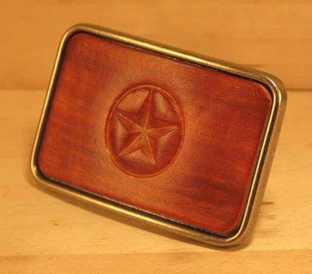 Leather Star Belt Buckle