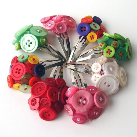 Button Barrettes