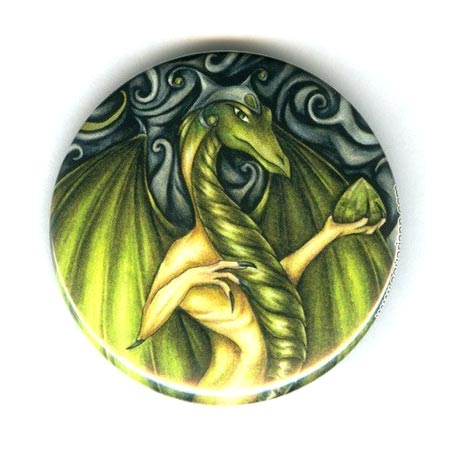 Colored Pencil Dragon Pinback Button