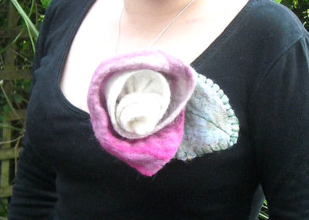 Felt Rose Brooch