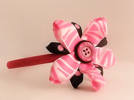 Pink Pinwheel Shape Headband