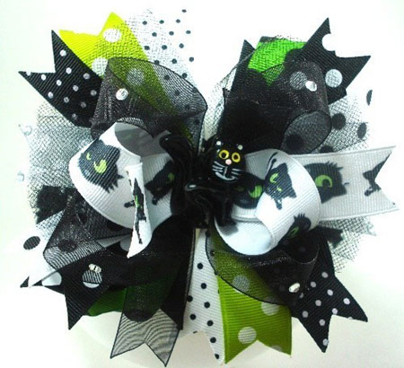 Black Kitty Hair Bow