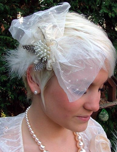 Lace & Pearl Hair Brooch