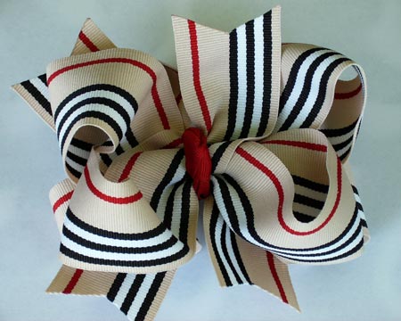 Striped Hair Bow