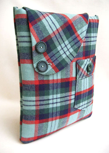 Upcycled Plaid Wool Ipad Sleeve