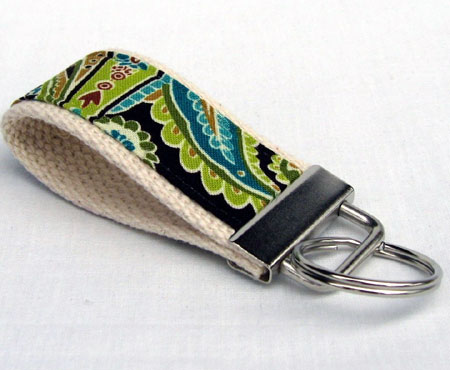 Boho Pistachio Fabric Key Fob