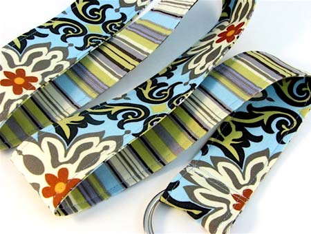 Floral and Stripes Reversible Belt