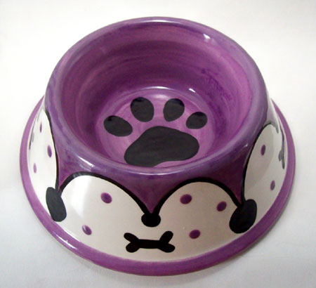 Hand Painted Dog Dish