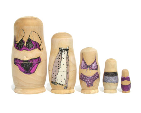 Decoupage Knicker Nesting Dolls