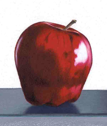 Colored Pencil Apple Art