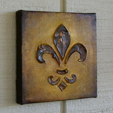 Textured Fleur De Lis Painting