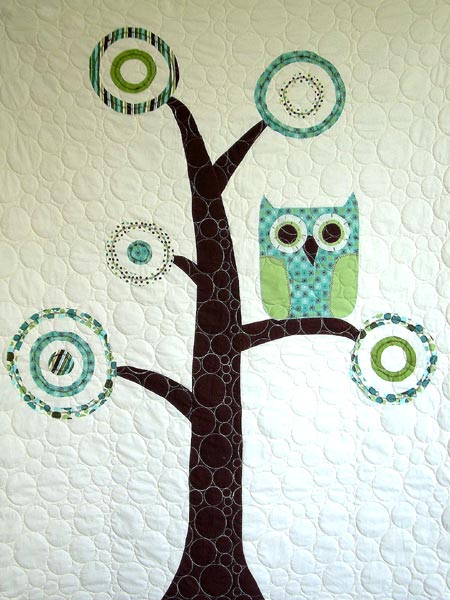 Owl On Tree Crib Quilt