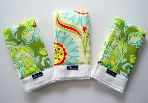 Floral Pattern Burp Cloths