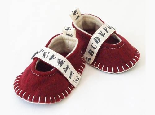 Alphabet Felt Baby Booties