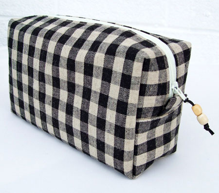 Black & White Gingham Box Purse