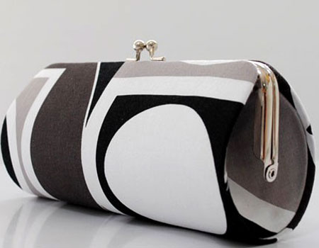 Black and White Geometric Purse