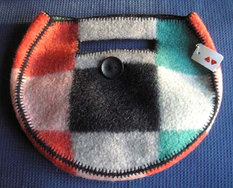 Felted Wool Reclaimed Blanket Purse