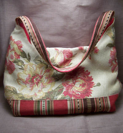 Floral Stripes Purse