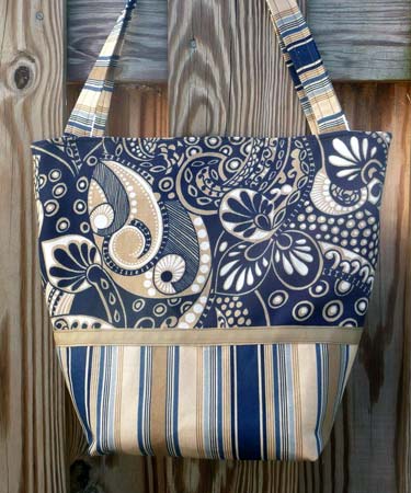 Paisley & Stripes Tote