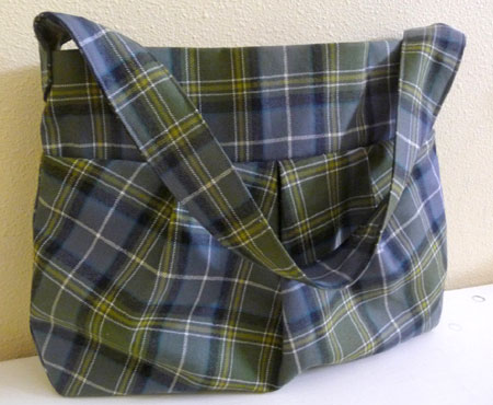 Pleated Tartan Plaid Bag