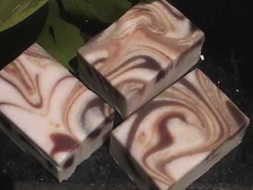 Almond Cocoa Swirl Soap