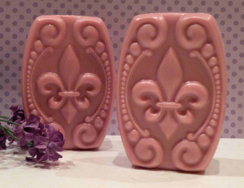 Molded Fleur De Lis Soaps