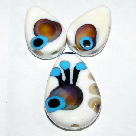 Lampwork Rain Drop Bead Set