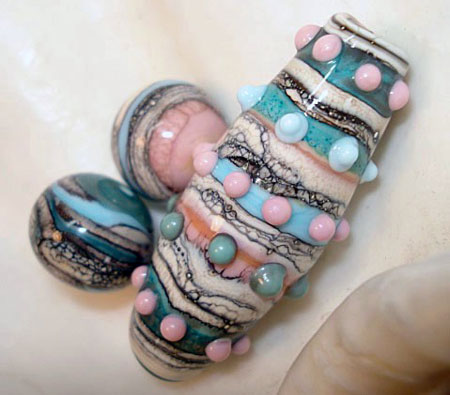 Pastel Lampwork Focal Bead