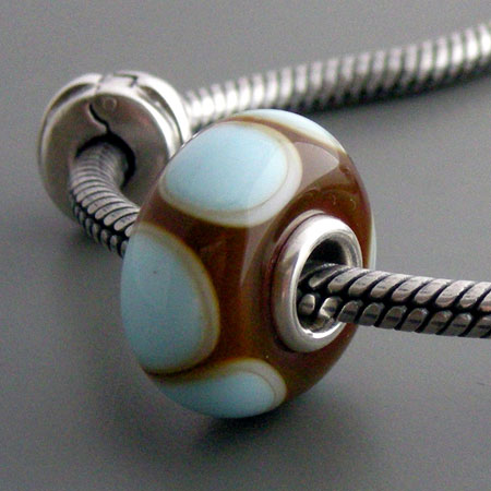 Silver Core Moretti Glass Bead