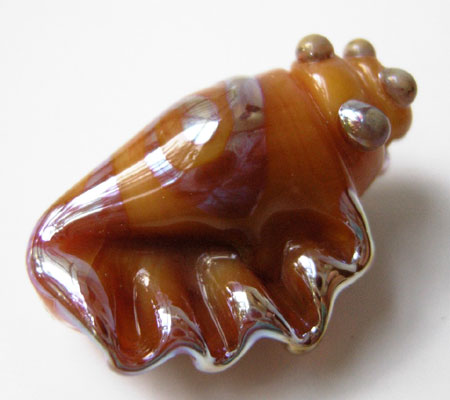 Lampwork Seashell Focal Bead