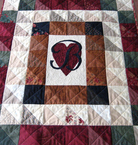 Handmade Quilt With Applique