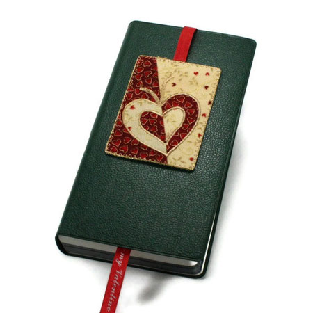 Valentine Fabric ACEO Bookmark