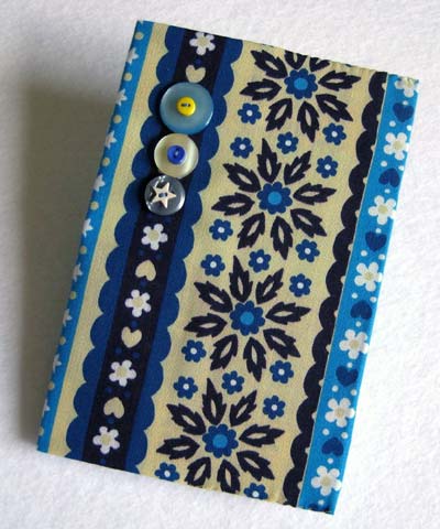 Fabric Covered Button Notebook