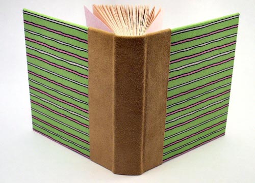 Pink and Green Handbound Journal