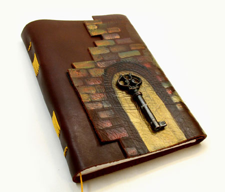 Hand Bound Painted Leather Journal