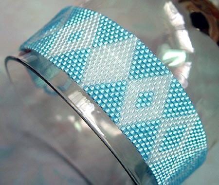 Sky Blue Beadwoven Bracelet