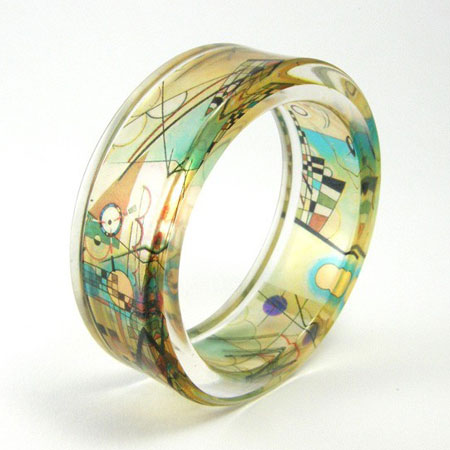 Modern Abstract Resin Bracelet