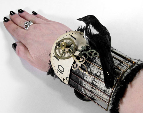 Steampunk Raven Cuff