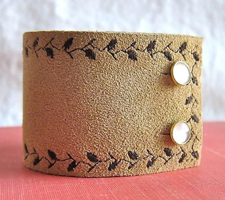 Brown Suede Cuff