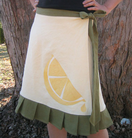 Hempcel Skirt with Lemon Applique