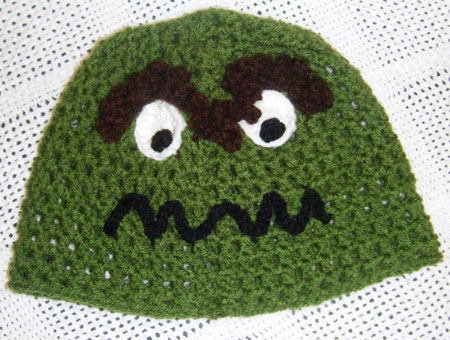 Crochet Oscar The Grouch Hat