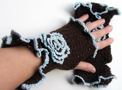 Crocheted Fingerless Mittens