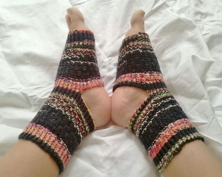 Hand Knit Toeless Pedicure Socks