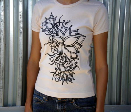 Graphic Lotus Print T-Shirt